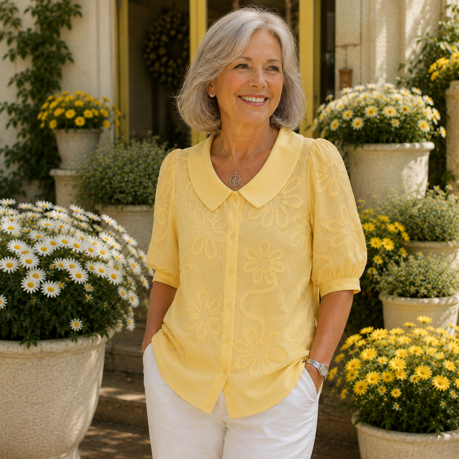 Judith™ │ Elegant Floral Blouse
