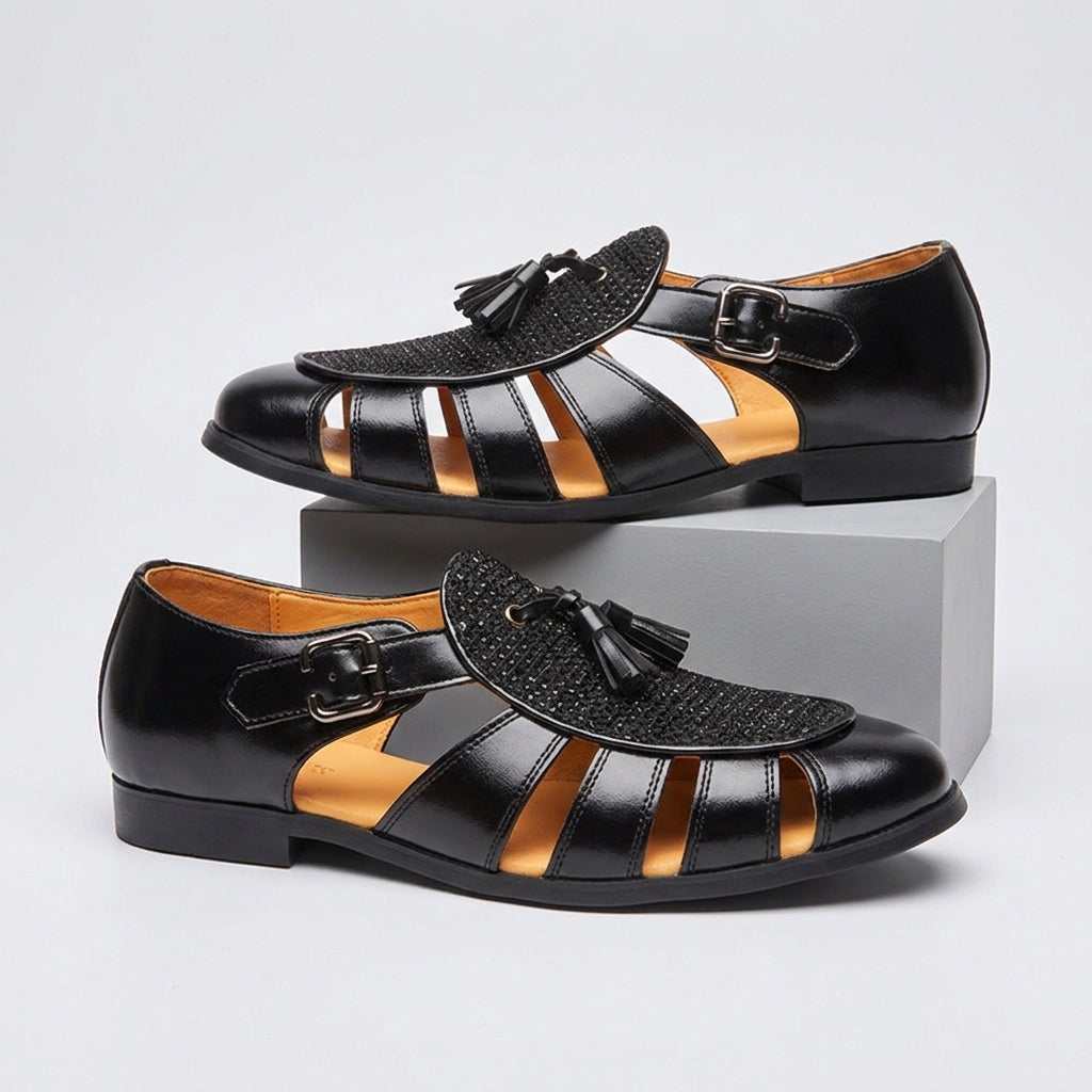 Jack | The Fringe Block-Heel Sandal
