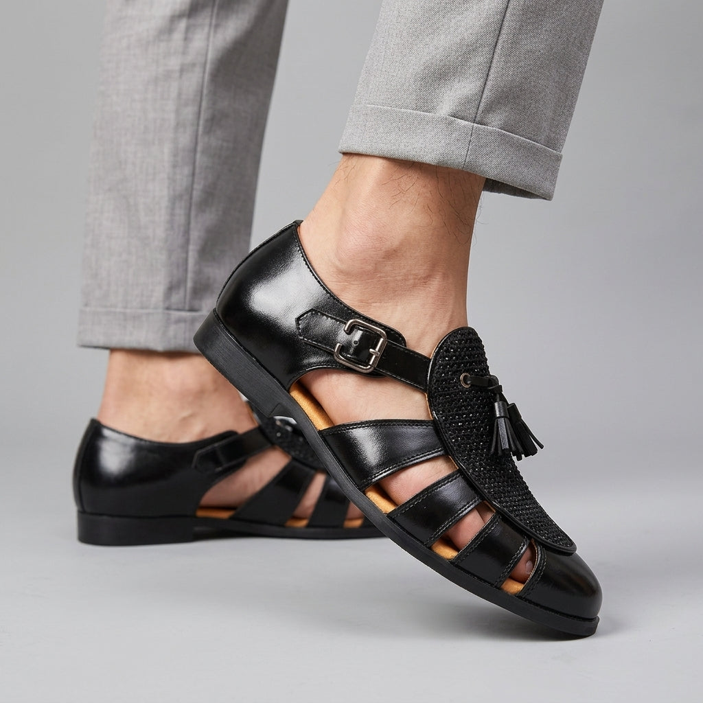 Jack | The Fringe Block-Heel Sandal