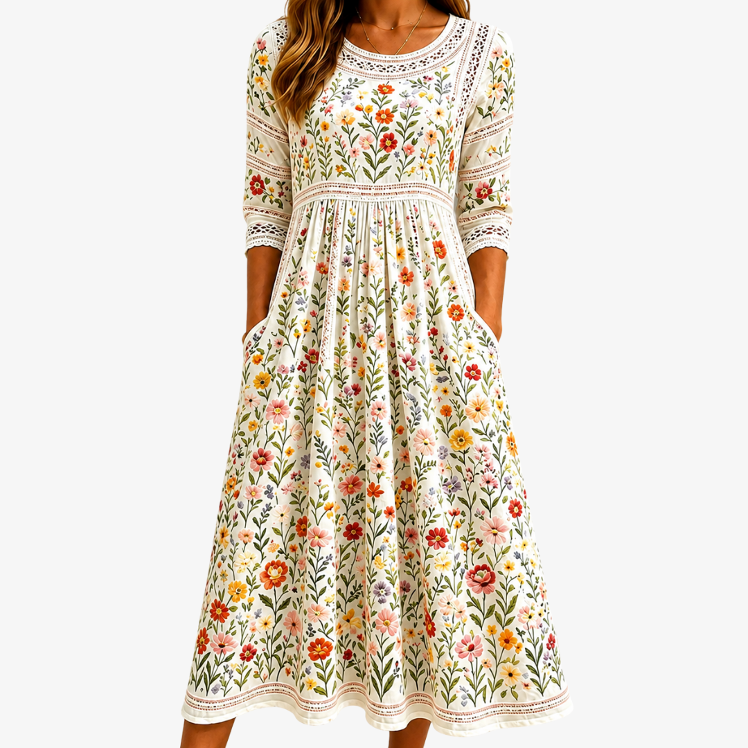 English Garden Charm | Midi Dress