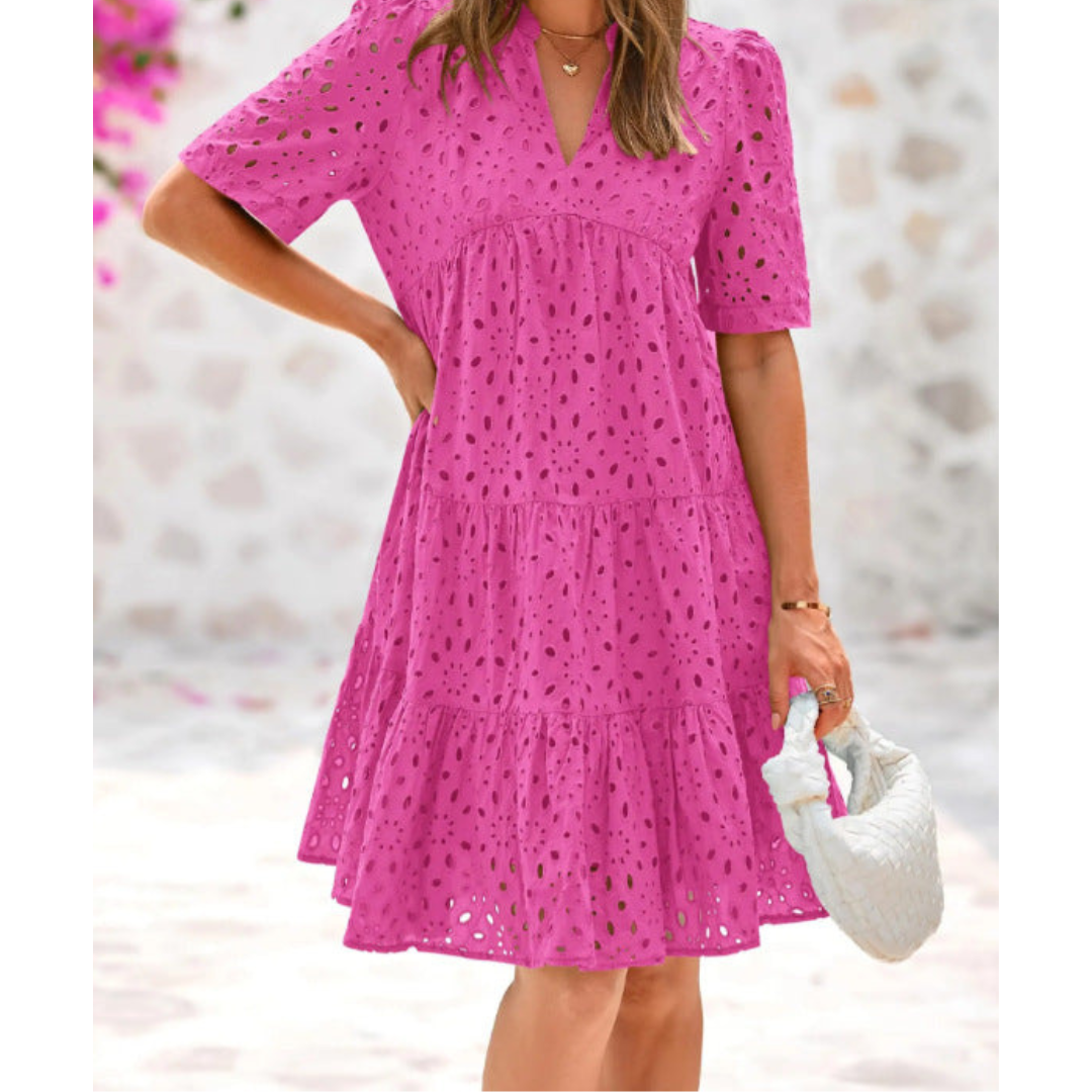 Marilyn - Chic Lace Ruffle Summer Dress