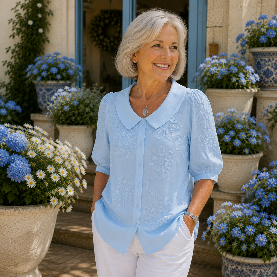 Judith™ │ Elegant Floral Blouse