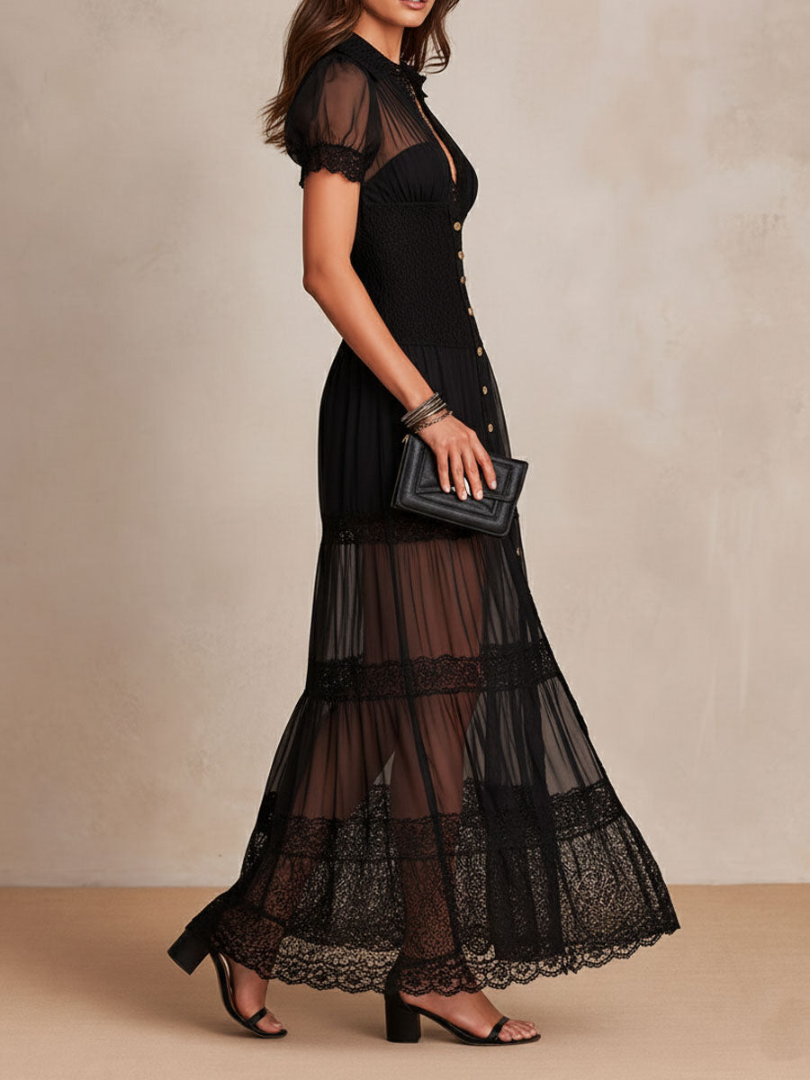 Gracie - Elegant Lace Maxi Dress