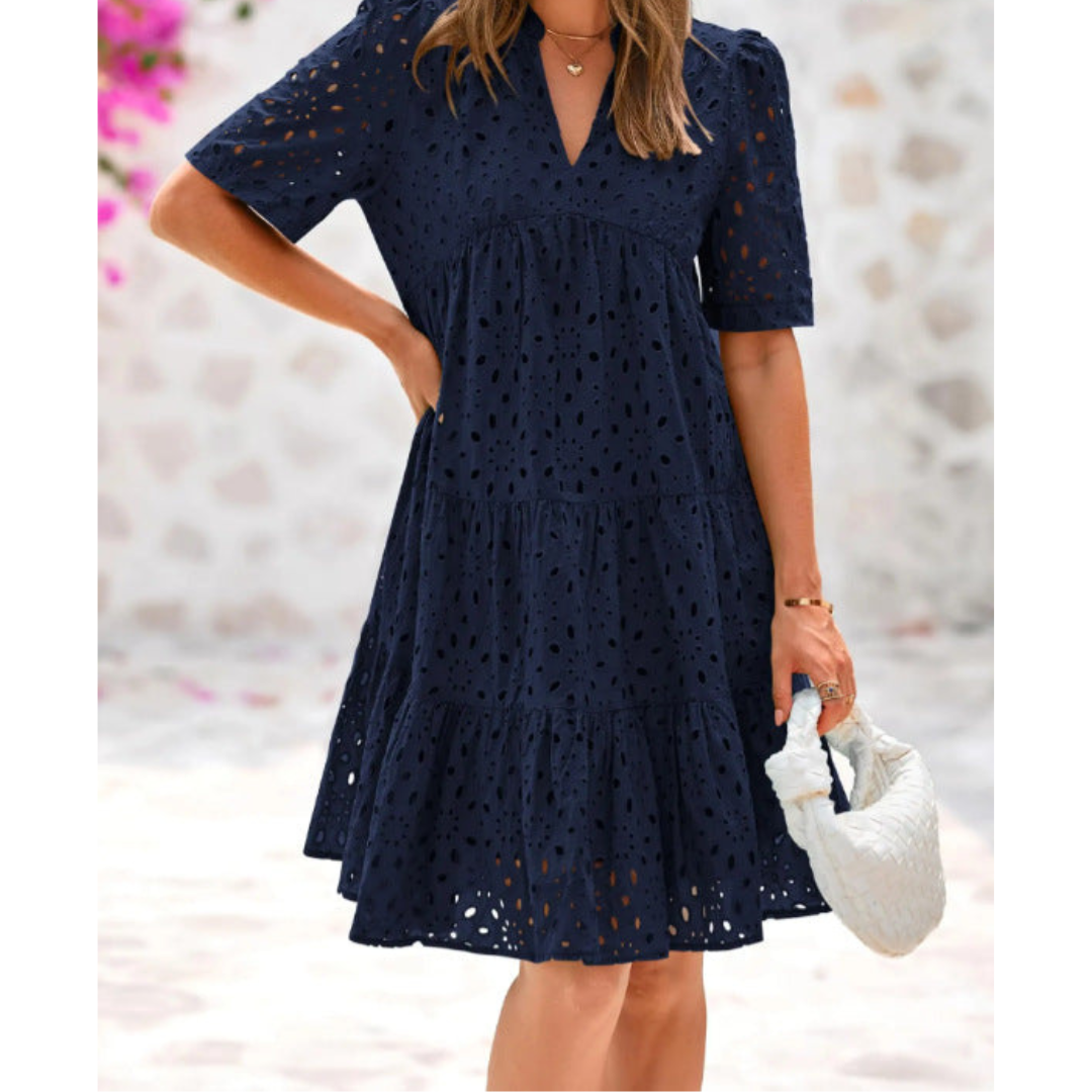 Marilyn - Chic Lace Ruffle Summer Dress