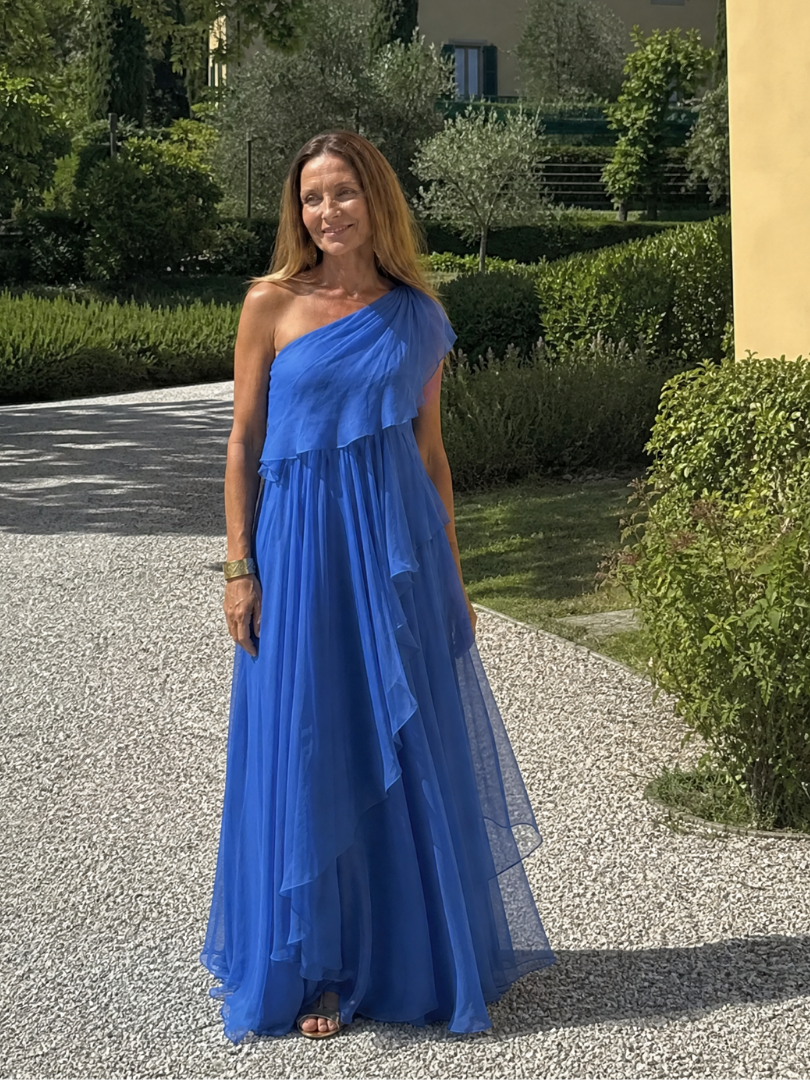 Edith™ | One-Shoulder Chiffon Maxi Dress