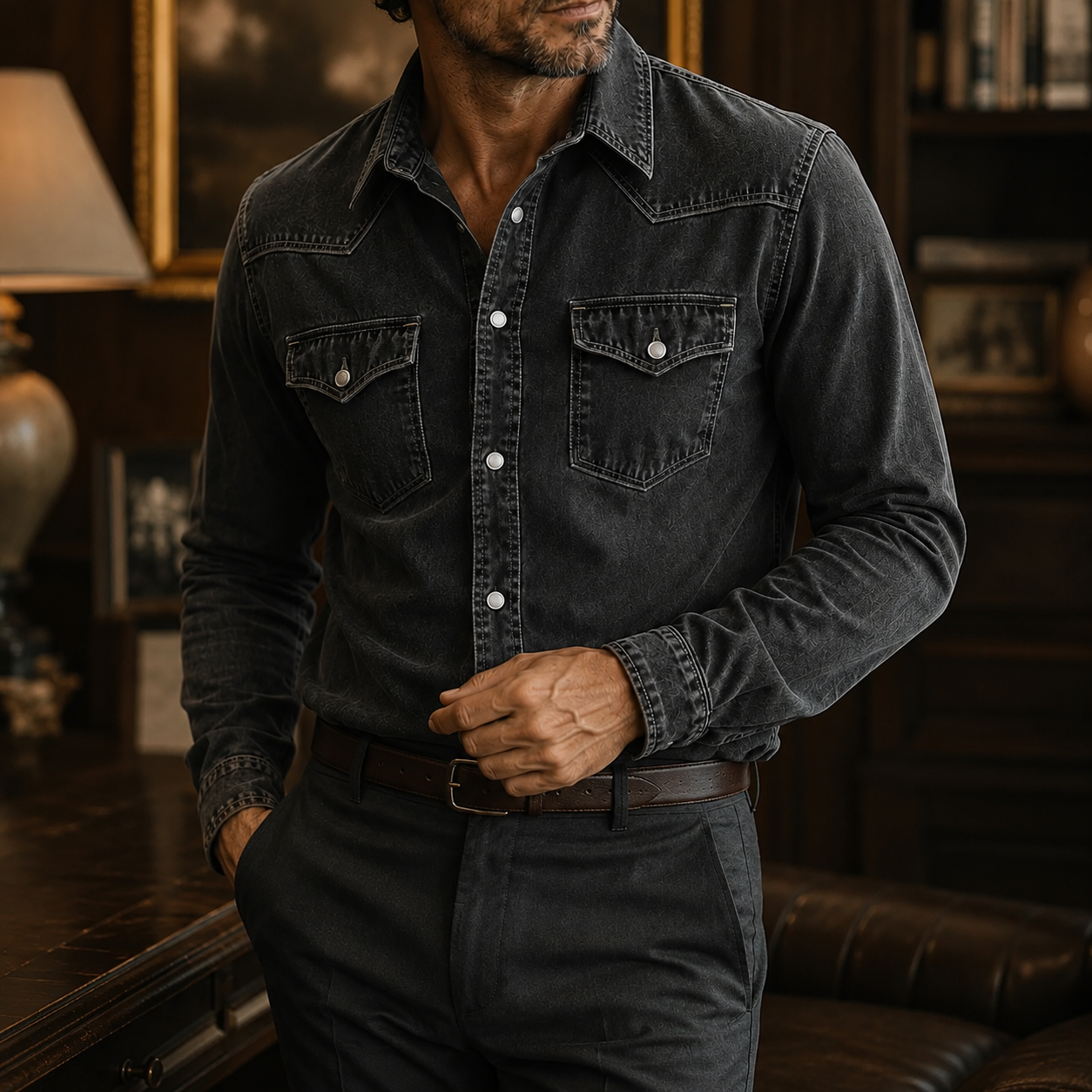 Hudson™ Vintage Western Denim Shirt