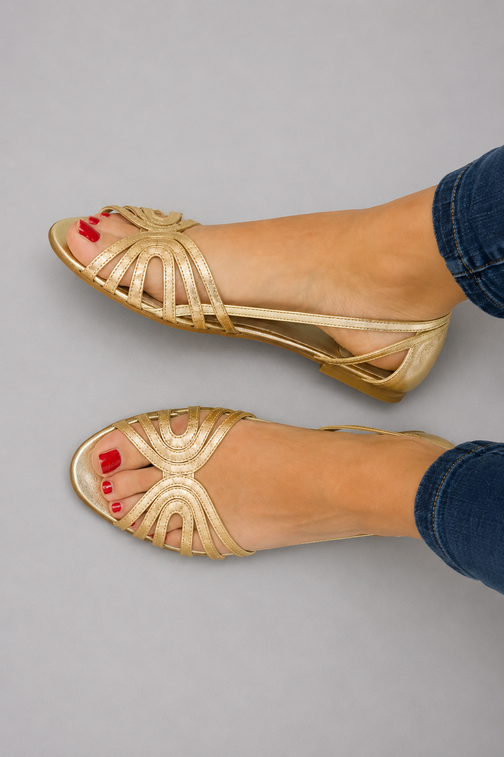 WARREN & GRACE | ELEONORA GOLDEN SANDALS SUMMER LIGHT