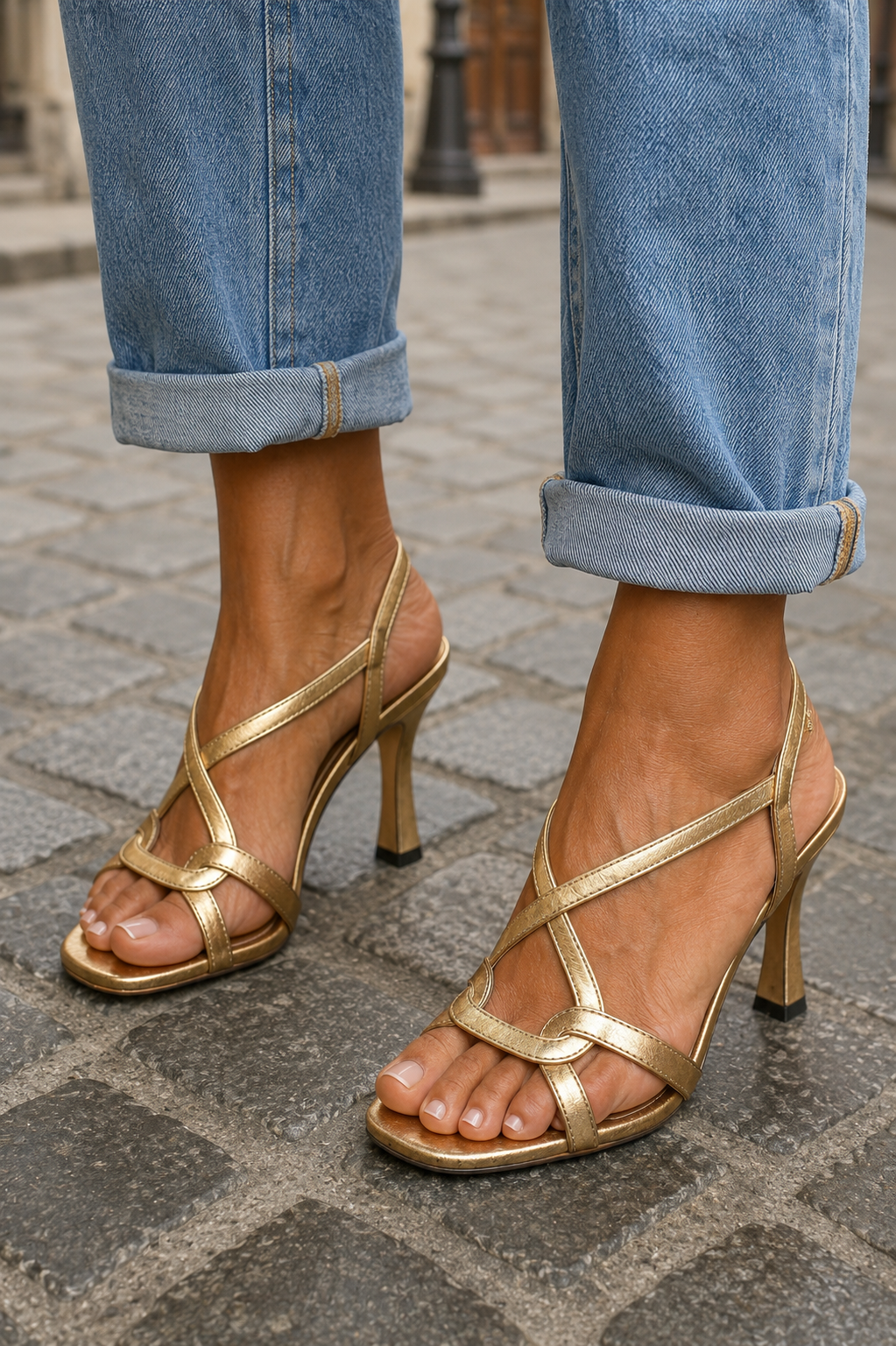WARREN & GRACE | ELISABETTA GOLDEN SANDALS SUMMER CHARM