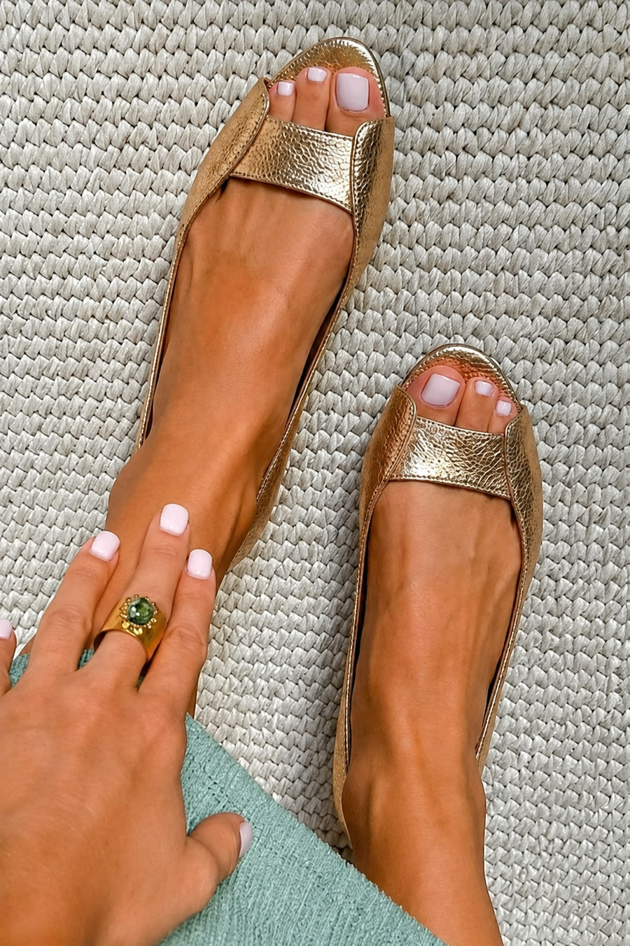 WARREN & GRACE | ADELINA GOLDEN COMFORT CHIC SANDALS