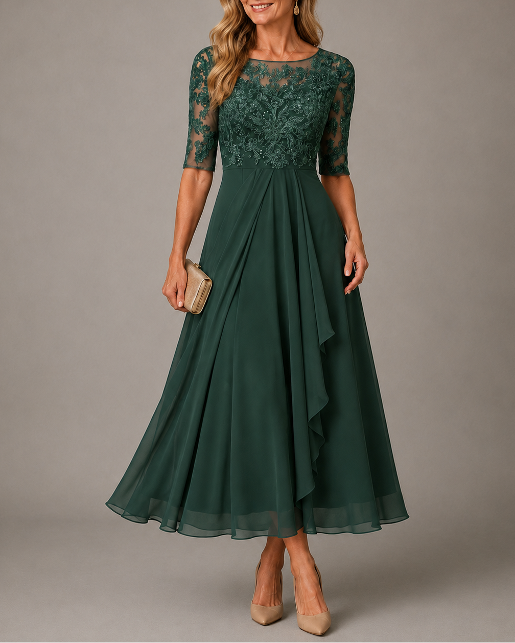 Rosa | Lace Midi Dress