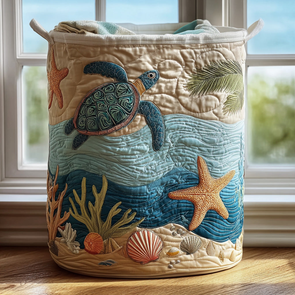 Coastal Harmony Laundry Basket