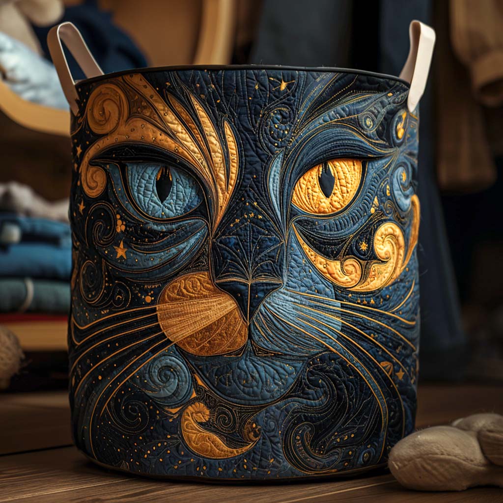 Galaxy Cat Laundry Basket