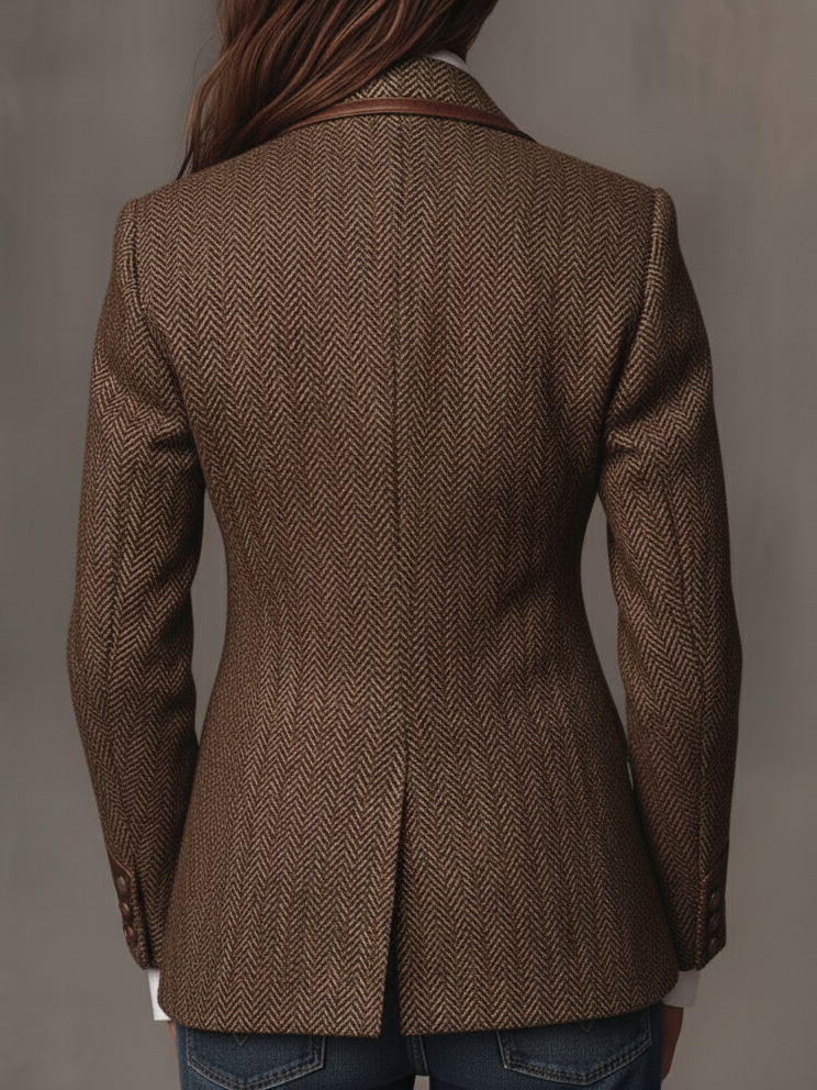 Women’s Herringbone Printed Panel Blazer