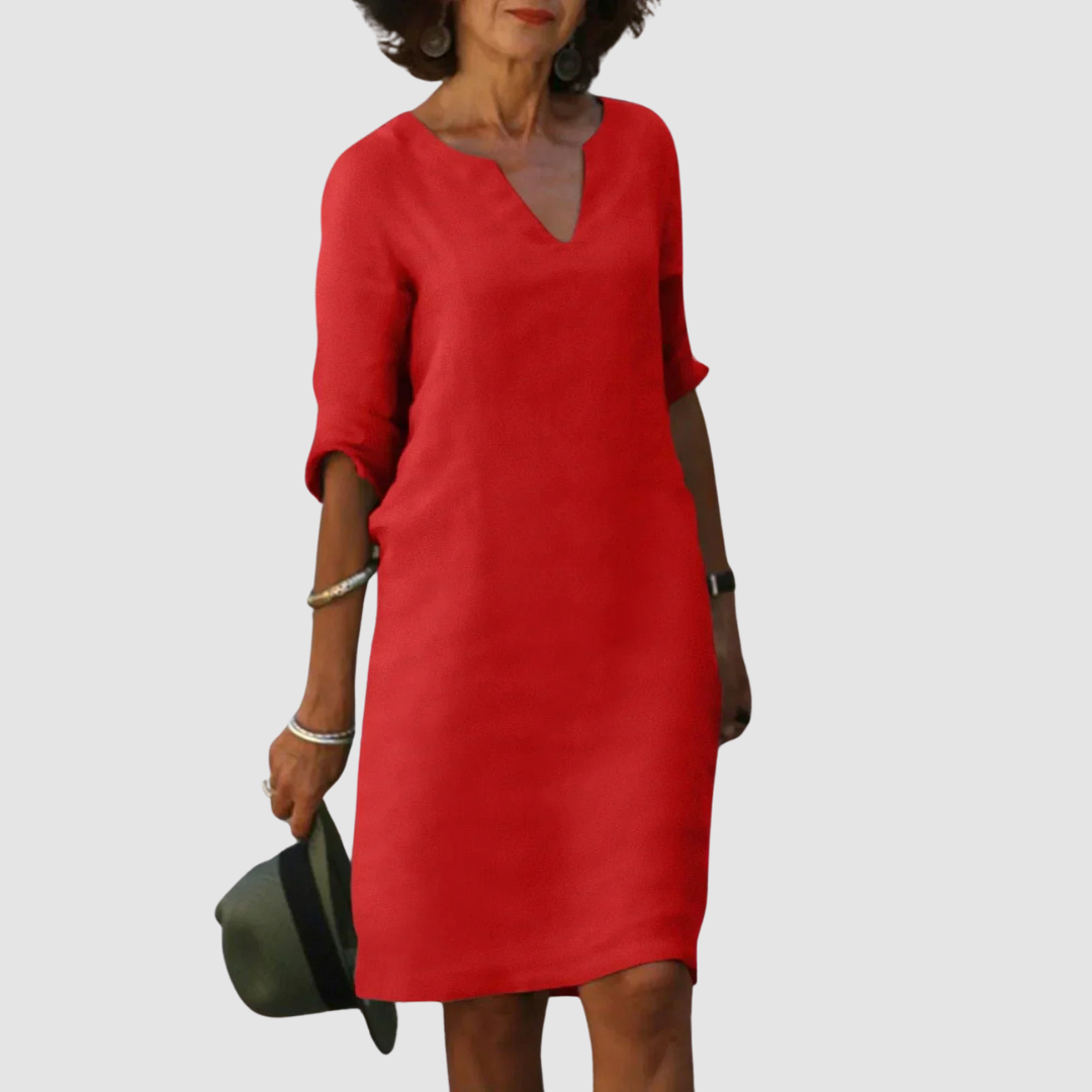 Marianne™ Elegant V-Neck Dress