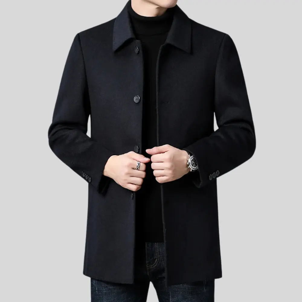 Oliver Beaumont | Classic Wool Overcoat For Men