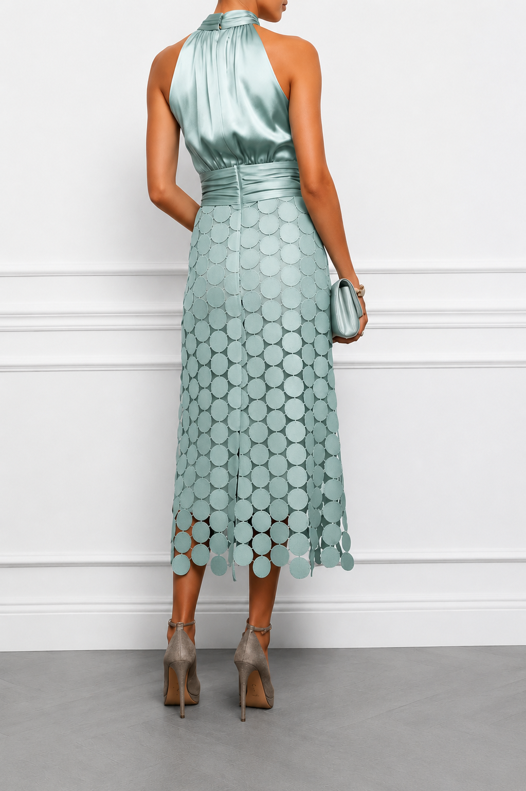 Irène | Halter Neck Midi Dress