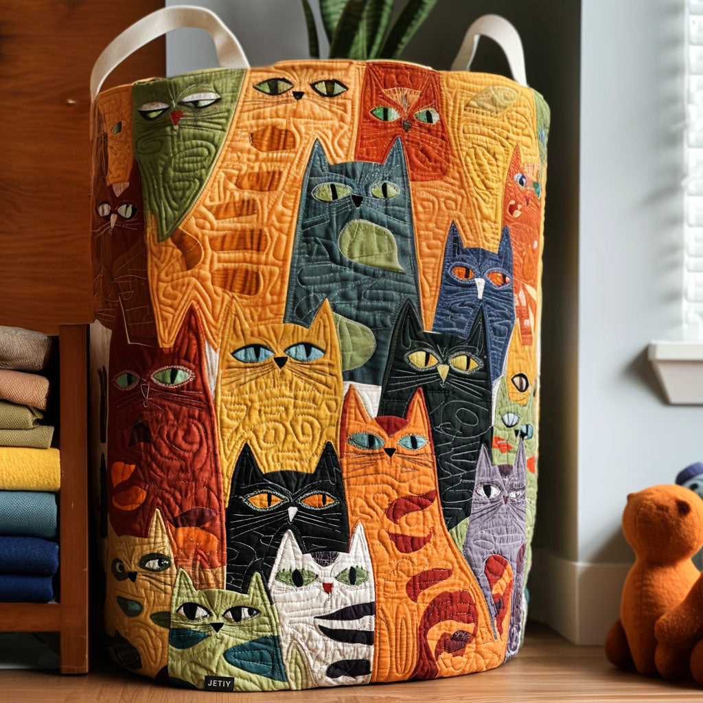 Purrfect Posse Laundry Basket