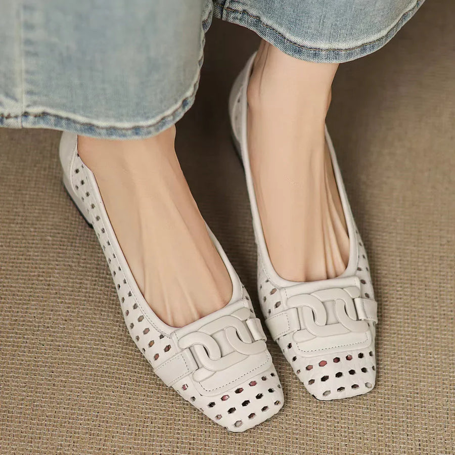 Maria | Woven Leather Heels