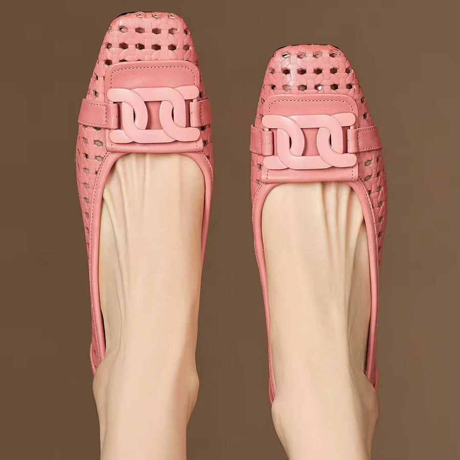 Maria | Woven Leather Heels