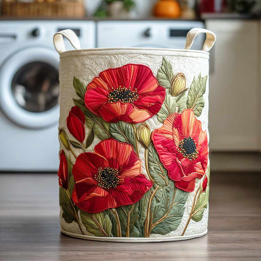 Scarlet Poppy Dream Laundry Basket