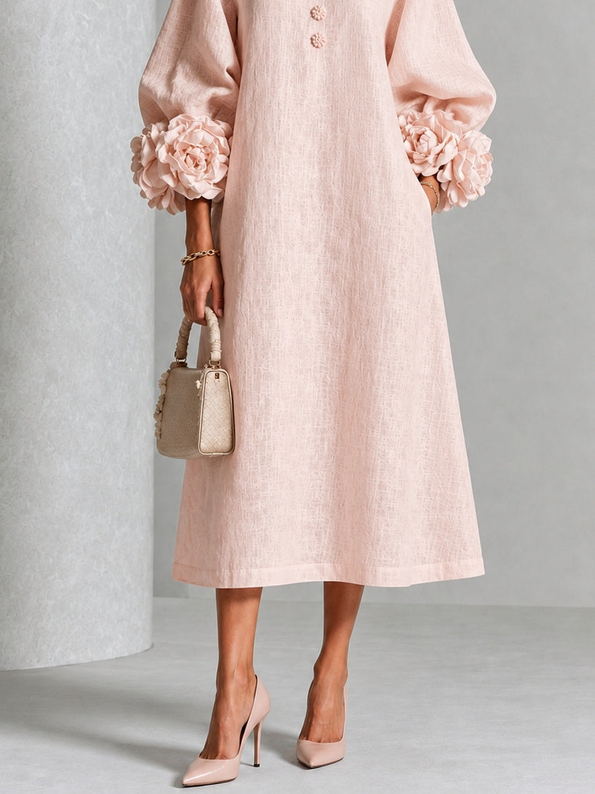 LILI | ELEGANT FLORAL MIDI DRESS