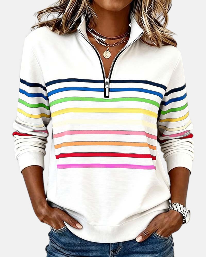 Vera - Comfortable Striped Sweater