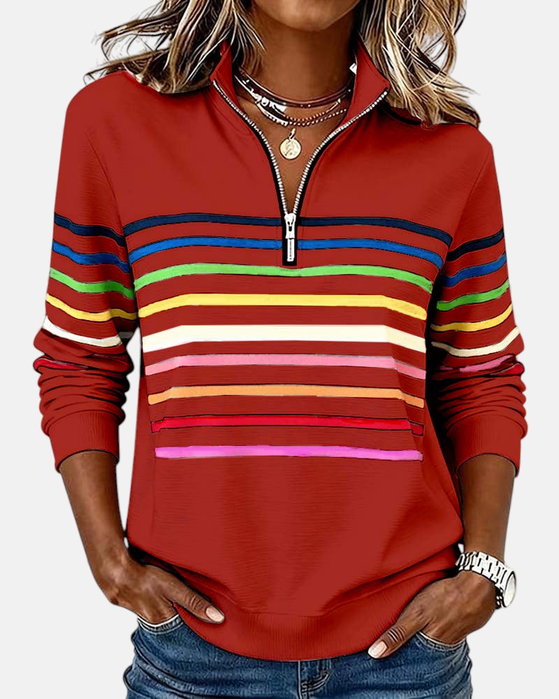 Vera - Comfortable Striped Sweater