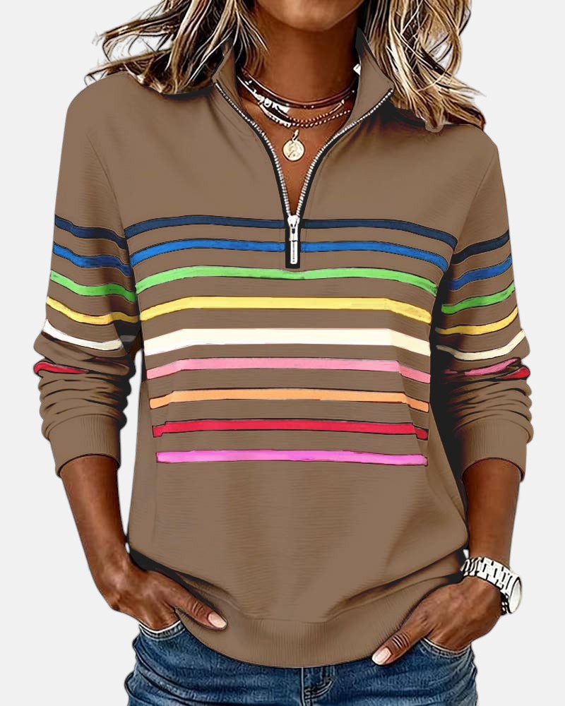 Vera - Comfortable Striped Sweater