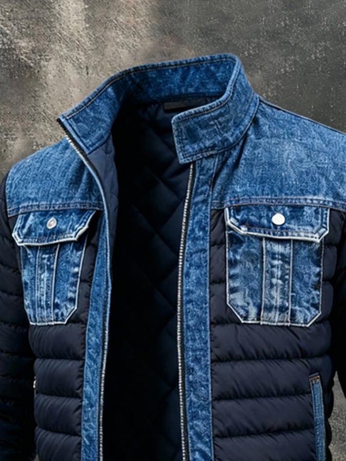 Lorence - Warm Quilted Denim Jacket
