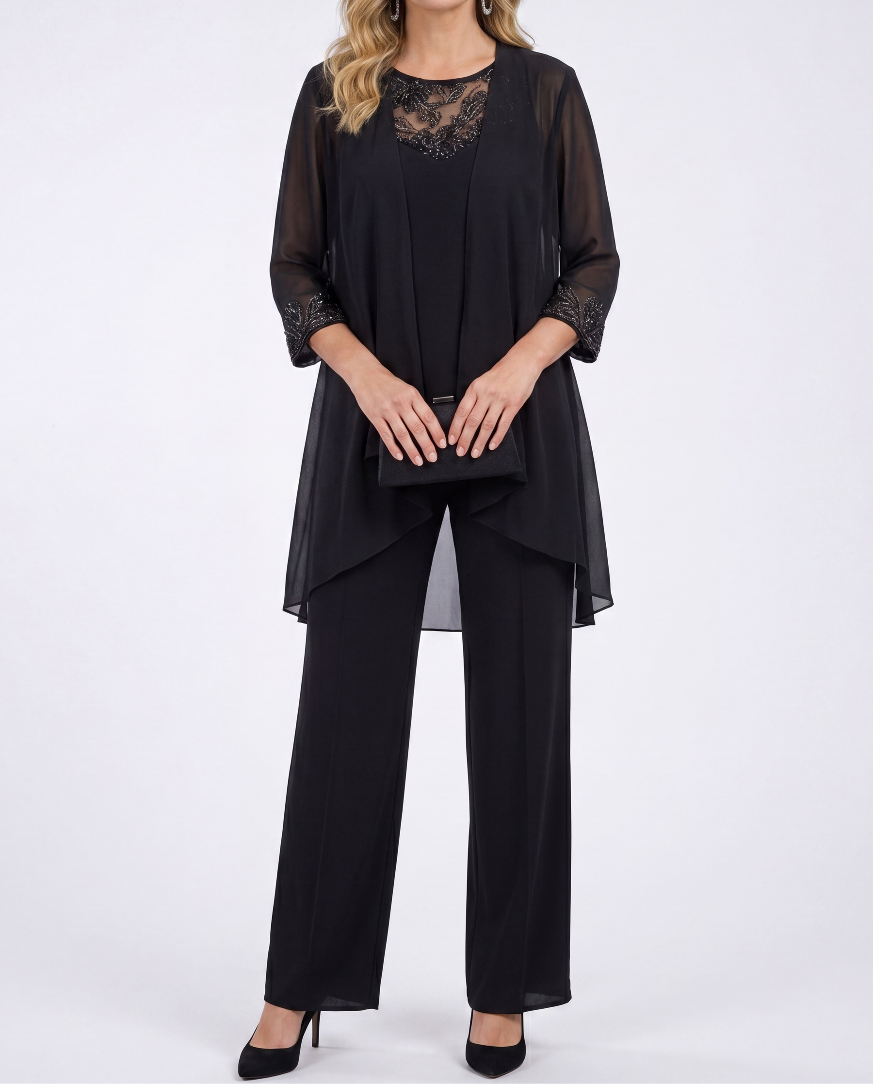 Evelina™ | Flowing Jacket & Wide-Leg Pant Set