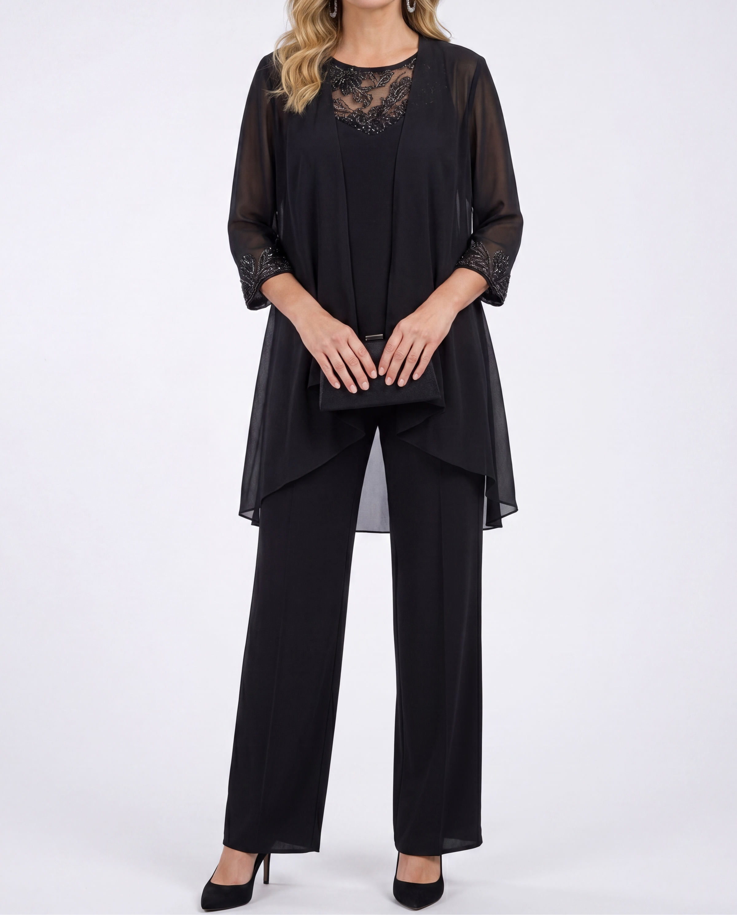 Evelina™ | Flowing Jacket & Wide-Leg Pant Set