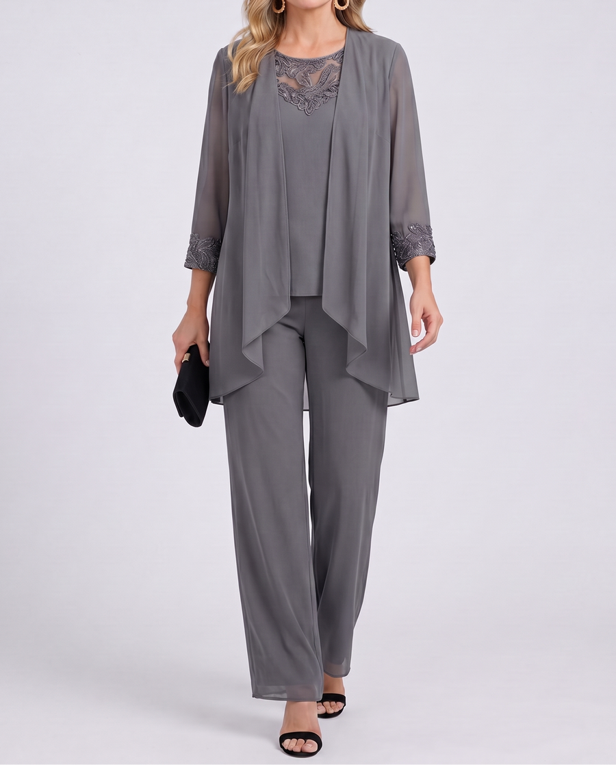 Elodie™ | Flowing Jacket & Wide-Leg Pant Set